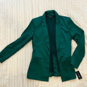 INC Emerald Green Satin Oversized Blazer.